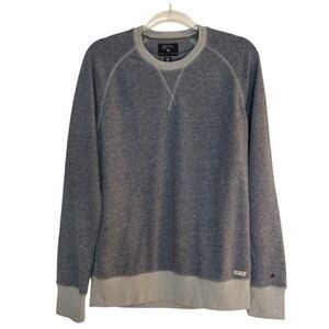 Converse Sweatshirt Man's M Gray Crew Neck Casual‎ Logo Raglán Long Sleeves Knit